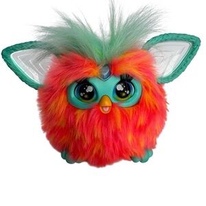 Furby 2023 Coral Interactive Plush Toy Voice Activated Gift TESTED WORKS Hasbro